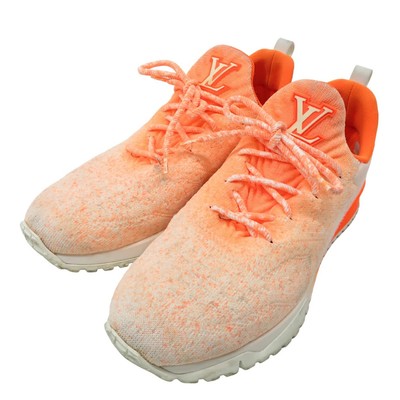 LOUIS VUITTON Knit Sneakers V.N.R Line Orange 8 1 2 Used Men s