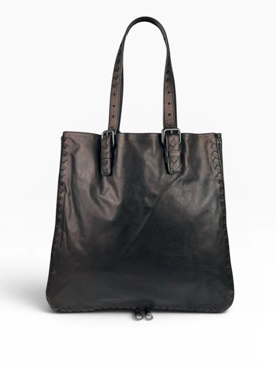 bottega veneta catena intrecciata tote bag pelle