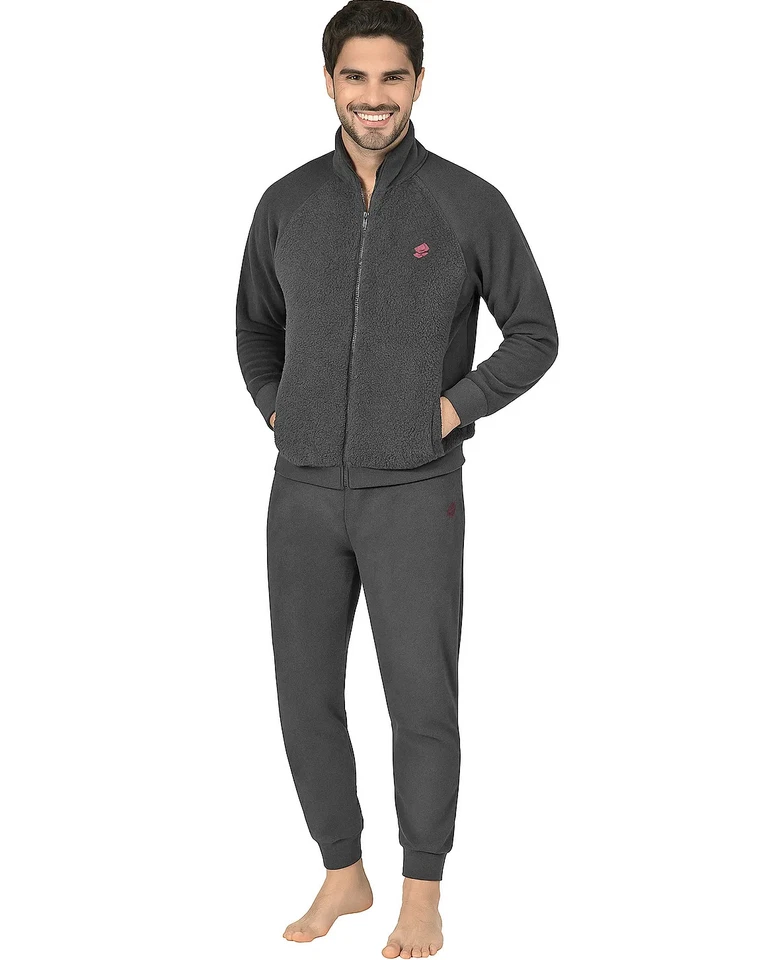 Tuta Uomo Invernale in Pile Sherpa Lotto – Calda e Morbida con Zip e Tasche