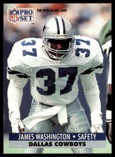 1991 Pro Set James Washington Rookie Dallas Cowboys #486