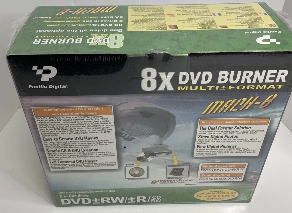 NEW Pacific Digital Mach-8 Multiformat 8X DVD Burner Writer - Image 2 of 4