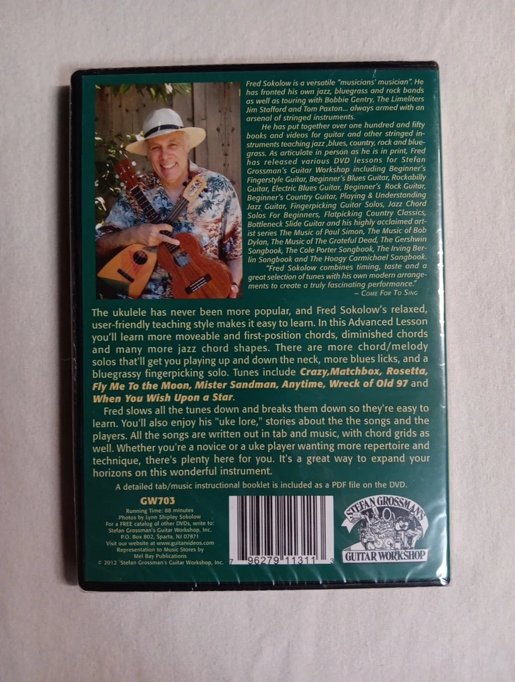 Fred Sokolow's Complete Advanced Ukulele Guide Instructional Video DVD New - Image 2 of 3