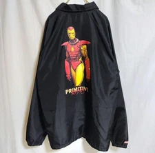 Primitive Marvel Iron Man Nylon Coach Jacket Black Size L Moebius Design