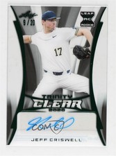 2020 Leaf Trinity Clear Auto Green 9/20 Jeff Criswell #CA-JC1 Auto a0s