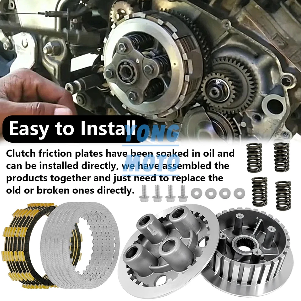 Clutch Outer Pressure Plate Kit & Center Inner Hub for Suzuki Intruder 700 750 Foto 3 de 4