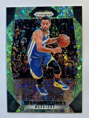2017-18 Panini Prizm Stephen Curry Fast Break Neon Green /5 Warriors SSP #41