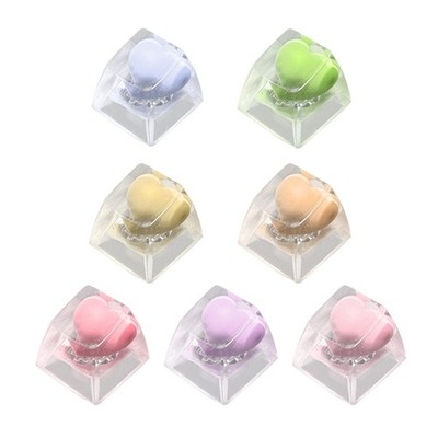 Colorful Heart Keycap Handmade SA Profile ESC Keycaps for Mechanical Keyboards