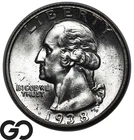1938 Washington Quarter, High Grade Superb Gem BU++