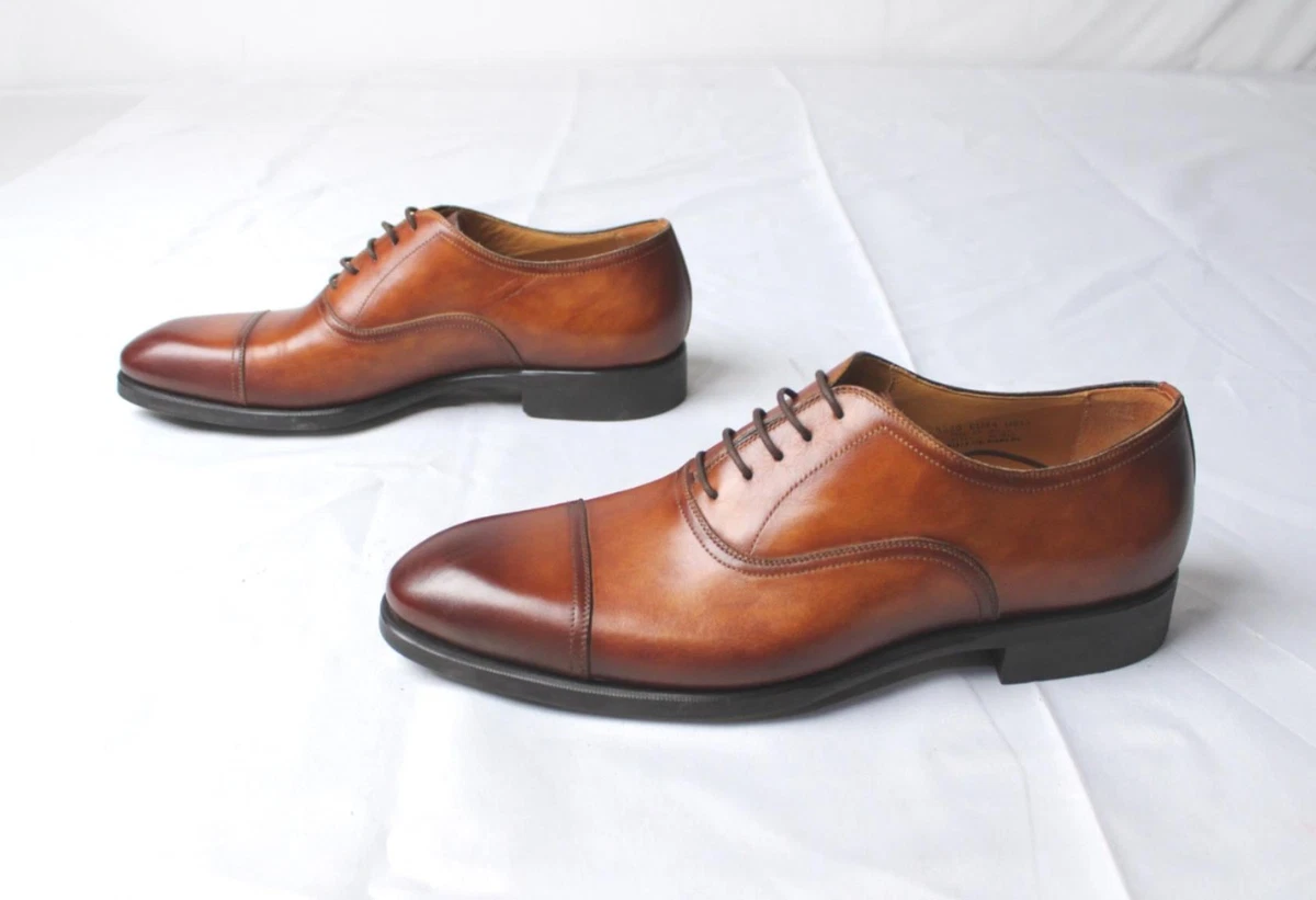 Magnanni Men’s Bluchers 11M Brown Burnish Leather Oxford Dress Shoes Magnanni 15024 Abrahan Burgundy Calf-Skin Leather Whole-Cut  main image 2
