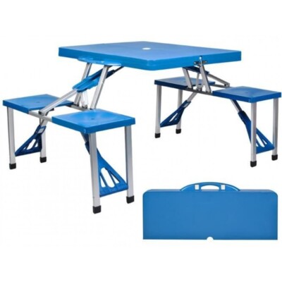 TAVOLO PIC NIC CON SEDIE RICHIUDIBILE A VALIGIA CAMPEGGIO