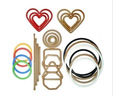 Linic Products UK Made Set x 28 Macrame Rings Plastic Various Shapes/Sizes S7813