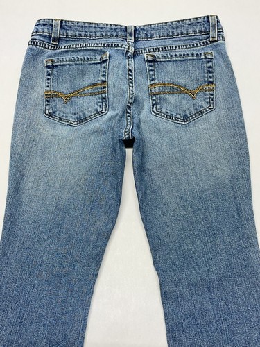 VTG Y2K No Boundaries Hip Hugger Flare Jeans Juniors 5 Petite 29x29 2000s Retro - Picture 4 of 11