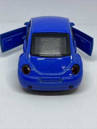 SMART TOYS BLUE 1999 VOLKSWAGEN VW BEETLE OPENING DOORS PULL BACK ACTION CAR 5” - Picture 6 of 12