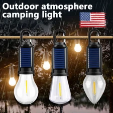 Solar Powered LED Camping Lamp with Hook LED Lighting Lantern Outdoor Tent Light