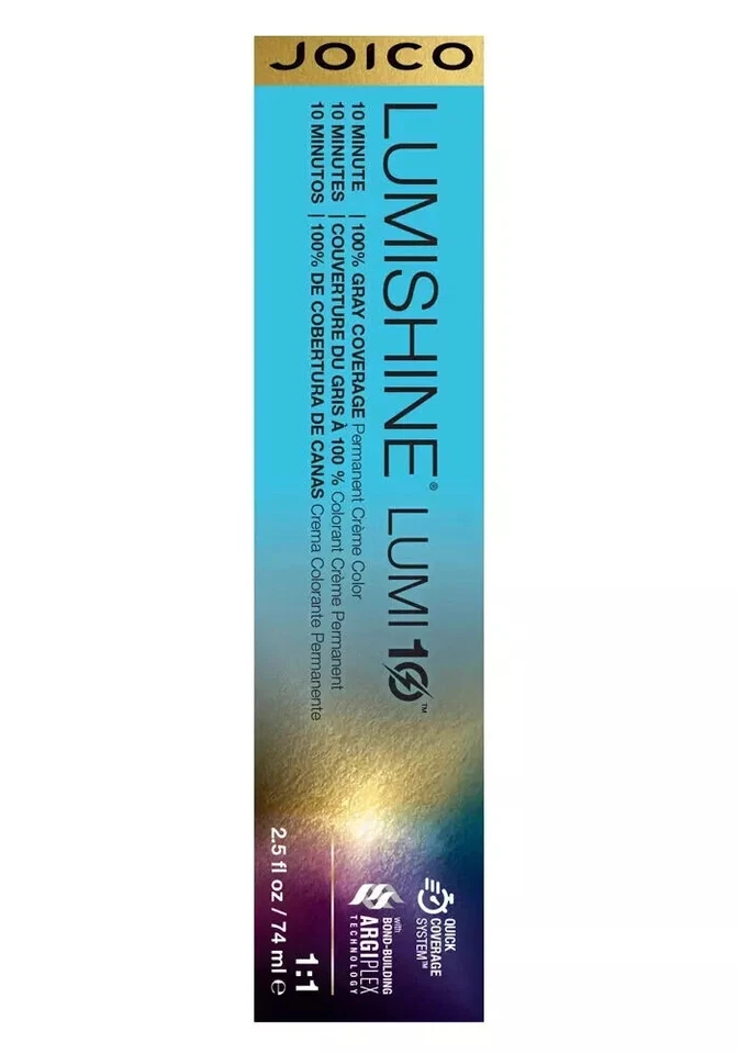 Color de cabello crema cobertura gris permanente JOICO Lumishine LUMI 10 minutos ~ 2 fl oz Foto 3 de 4