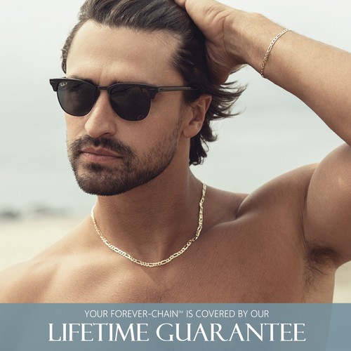 KISPER 925 Sterling Silver Italian 5mm Figaro Chain Necklace w/ Lobster Clasp - Bild 5 von 12