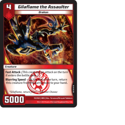 Kaijudo X1 GILAFLAME THE ASSAULTER Very Rare 113/165 3RIS Foil