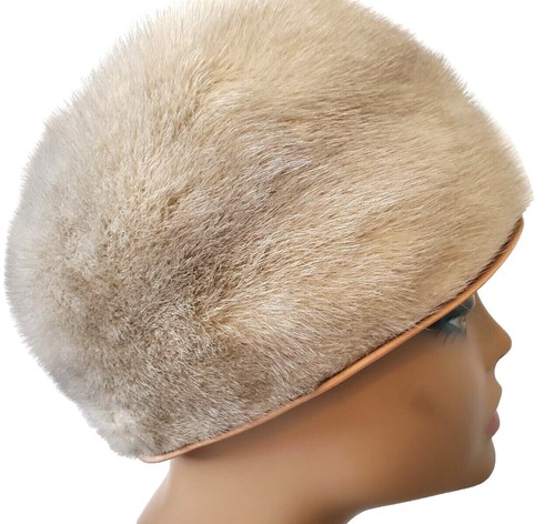 MINT CANADIAN PASTEL MINK FUR HAT CAP WOMEN WOMAN SIZE ALL  display picture 2