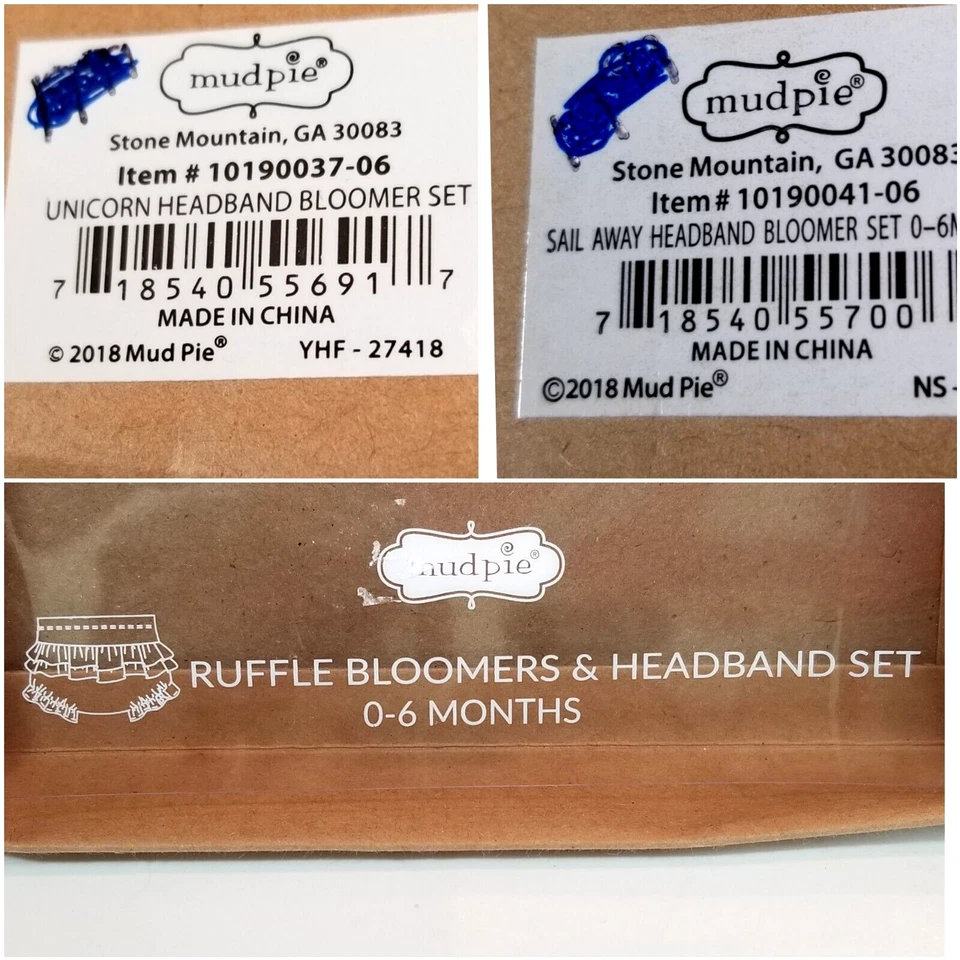Mud Pie Ruffle 开花器和发带 2 件套 0-6 个月 — 第 4/4 张图片