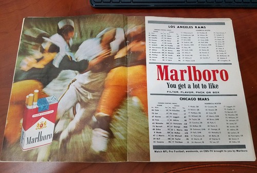 1963 Los Angeles RAMS vs Chicago BEARS Program NFL @Coliseum - Picture 2 of 2