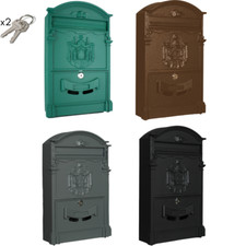 CASSETTA POSTALE ESTERNO VINTAGE CON CHIAVE DA PARETE BUCA LETTERE POSTA COLORI