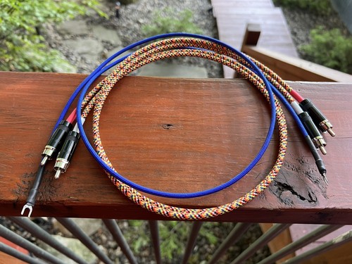 Audiophile Turntable Phono RCA Cables w/Ground Low Capacitance Interconnect 5 Ft - Picture 4 of 4