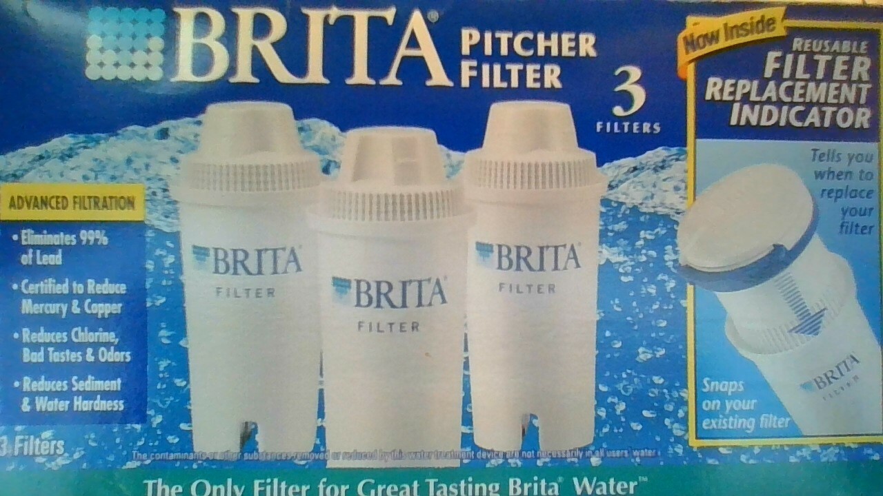 Brita Water Replacement Filters for Pitchers and Dispensers, 3 FILTERS