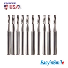 Dental Tungsten Carbide Burs Round End Cross X-Cut Cylinder FG-557 1.0*1.6*4mm