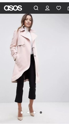 ASOS Womens NWT Stylish Trench Coat 