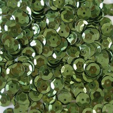 Sequins Olive Green 5mm Round Cup 1,000 or 12,500 pieces Loose High Quality