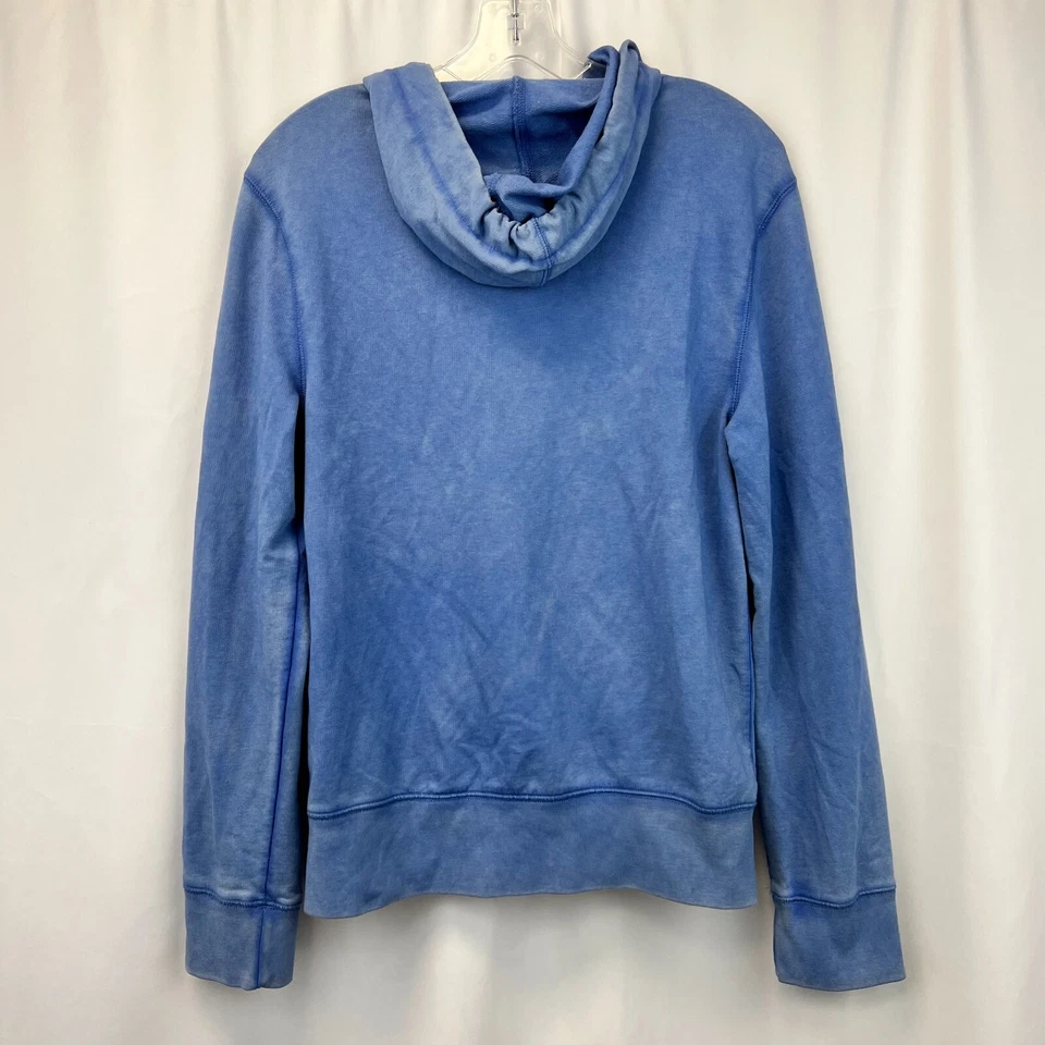 Sudadera con capucha Toms para mujer azul manga larga bolsillo canguro cremallera completa talla pequeña Foto 2 de 4