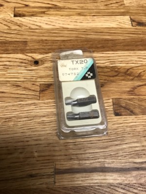 Wera 074732 TORX, TX20 SECURITY Insert Bit With 1/4'' Drive Pack Of 2