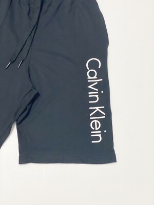 Calvin Klein Mens Cotton Logo Lounge Short Sleepeshort Colour Black  UK