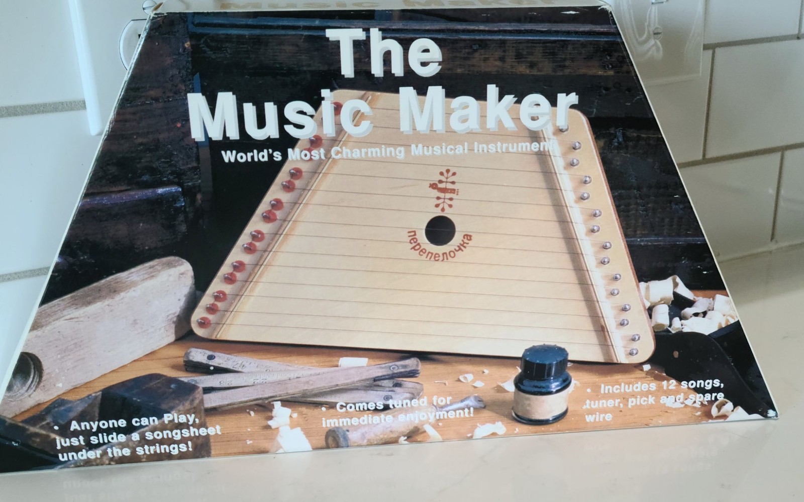 The Music Maker Wood Lap Harp 12 Song Sheets String Instrument | eBay