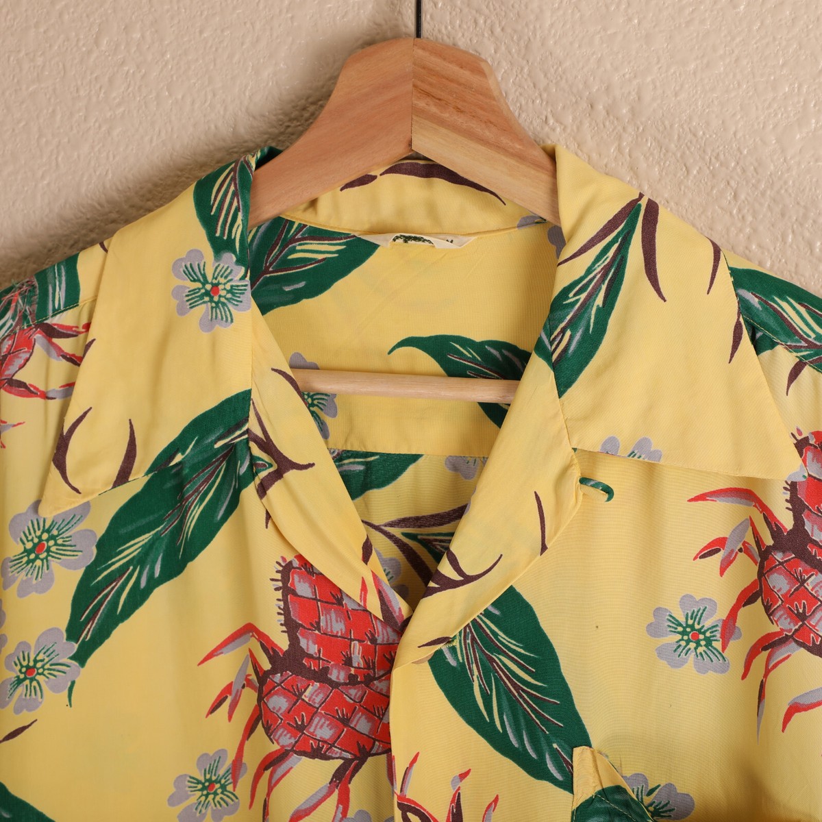 40s VINTAGE ARTVOGUE HAWAIIAN SHIRT 長袖 40年代 40s アートヴォーグ ハワイアンシャツ 総柄 開襟 ループ