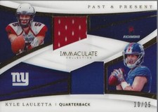 2018 Immaculate Past and Present Jerseys #20 Kyle Lauletta Jersey /25 - NM-MT