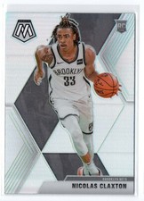 19-20 Mosaic Silver #236 Nicolas Claxton Base Rookies Nets