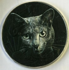 Gato Gris - Águila de Plata Americana Edición Limitada .999 Moneda de Dólar de Plata