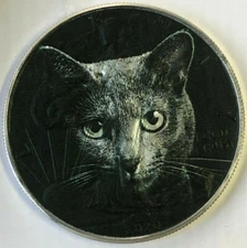 Grey Cat - American Silver Eagle Limited Edition .999 Silver Dollar Coin