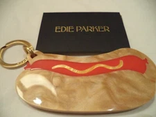 Edie Parker Hot Dog Keychain Hand Poured Acrylic NEW NWT