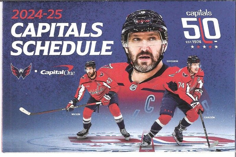 ALEXANDER OVECHKIN WASHINGTON CAPITALS SCHEDULE 2024/2025 MR. 895 GRETZKY