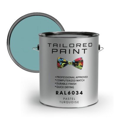 RAL6034 PASTELL TÜRKIS GLANZ uPVC Fenster & Tür 1K Pinsel oder Spray On