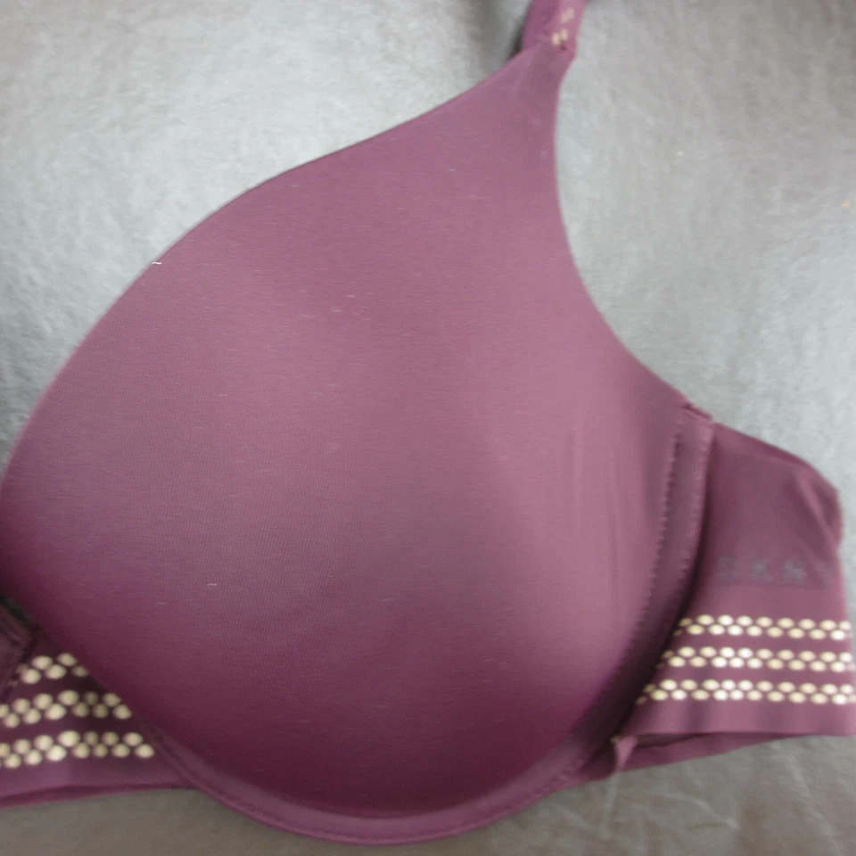 Sujetador DKNY Talla 34C Granate Acolchado Cierre Ajustable Espalda Foto 4 de 4
