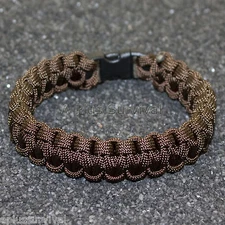 Acid Brown 550 lb Type III Paracord Survival Rope Bracelet - Made in the USA
