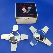 HARLEY ROAD GLIDE 3  REAR  WHEEL 4 BLADE KNOCKOFFS  HUBCAPS FOR TRIKE WHEELS