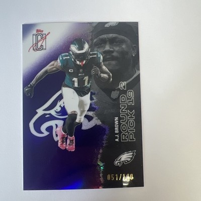 A.J. Brown 2025 Topps Signature Class Purple Refractor /100 Eagles Patriots 