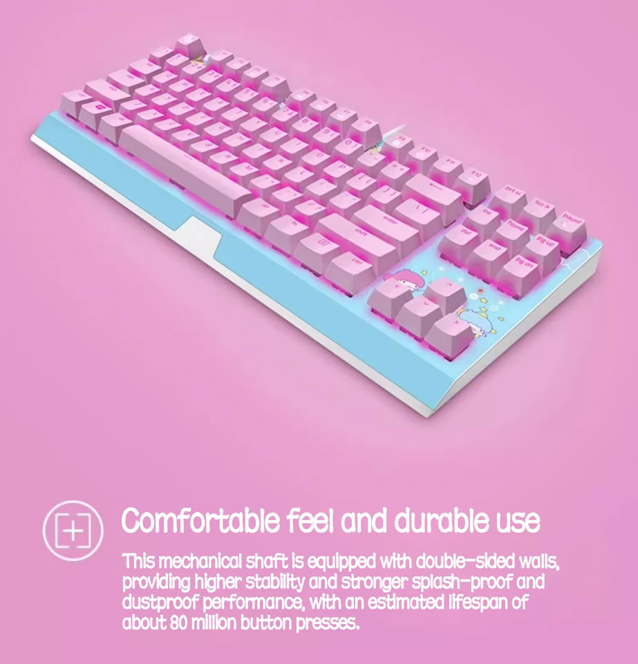 Razer x Sanrio Hello Kitty Blackwidow TKL Mechanical Keyboard - Pink 87 Keys - Image 3 of 4