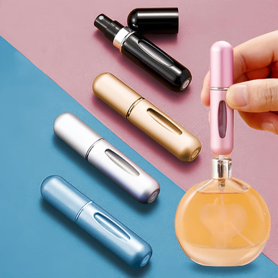 Set of 5 Mini Perfume Spray Bottles, 5ml Travel Size Flacons