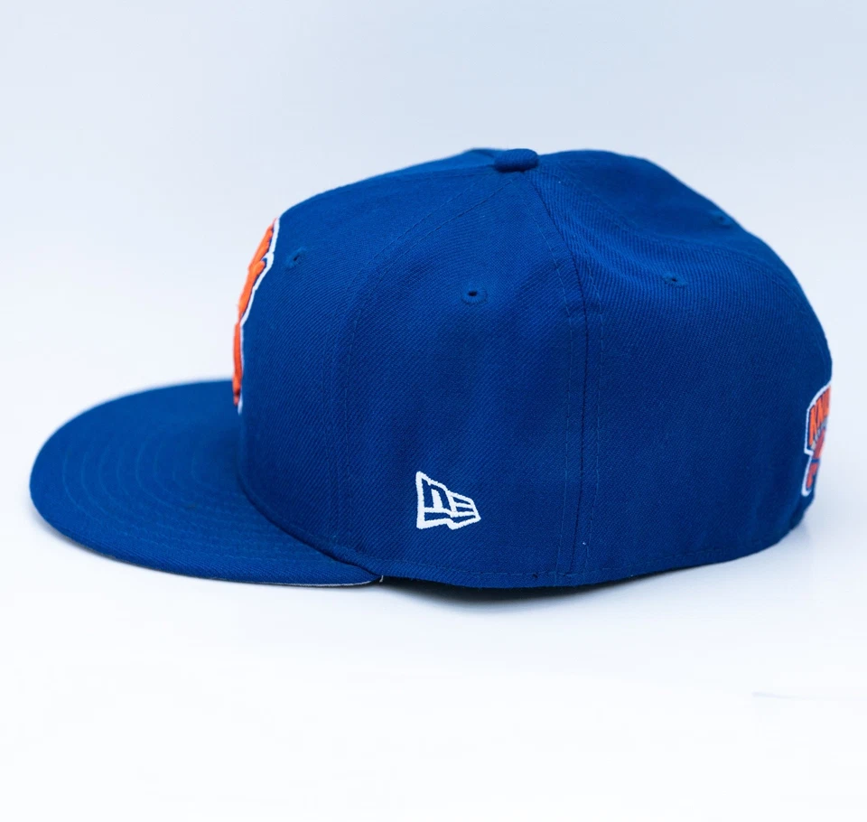 New York Knicks Hat Cap Fitted Mens 7 1/4 Blue NBA Basketball Wool New Era - Image 4 of 4