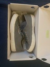Superga 2750 Cotu Classic Grey Sage Sneakers New in Box Women 9 Men 7.5